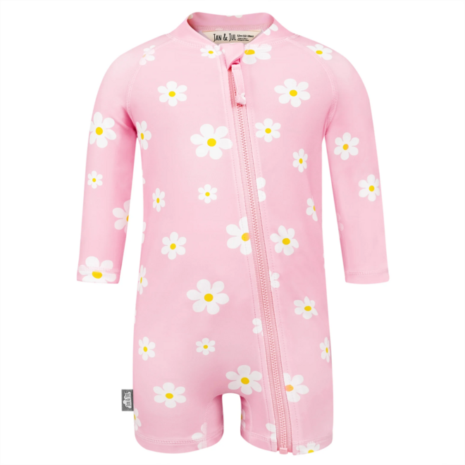 Sun & Splash 1-pc UV Jumpsuit Pink Daisy