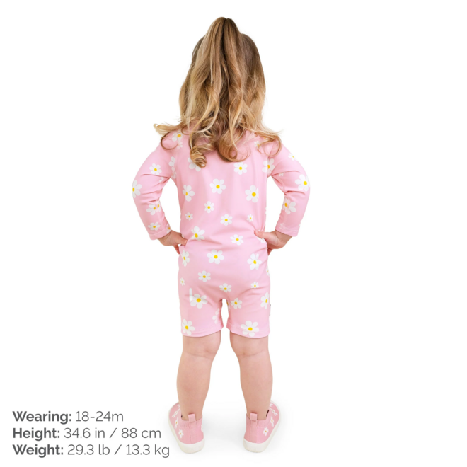 Sun & Splash 1-pc UV Jumpsuit Pink Daisy