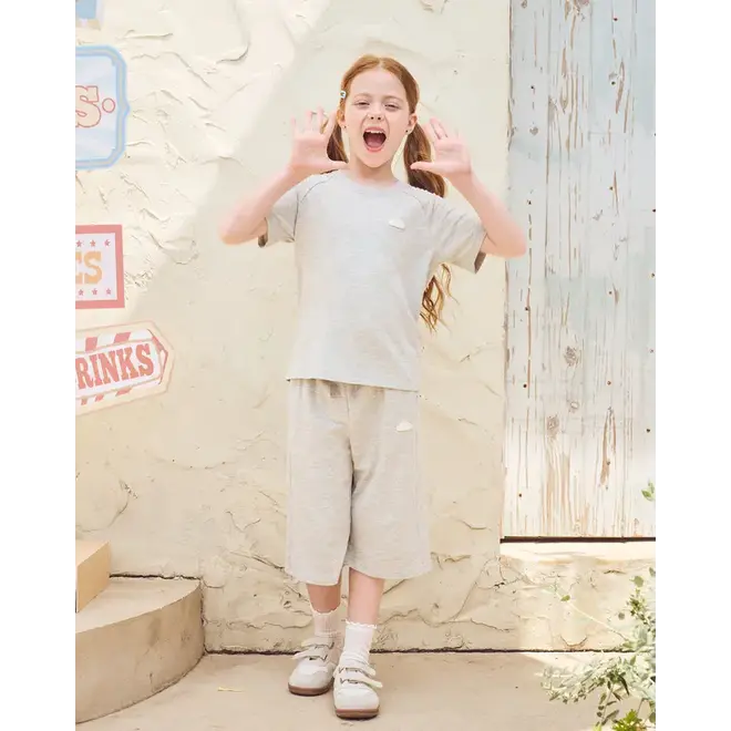 Bamboo Cotton Short Sleeve Tee Fog Grey
