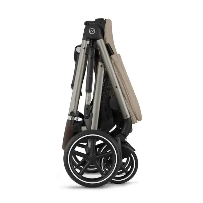 Gazelle S Stroller - Taupe Frame and Almond Beige Seat