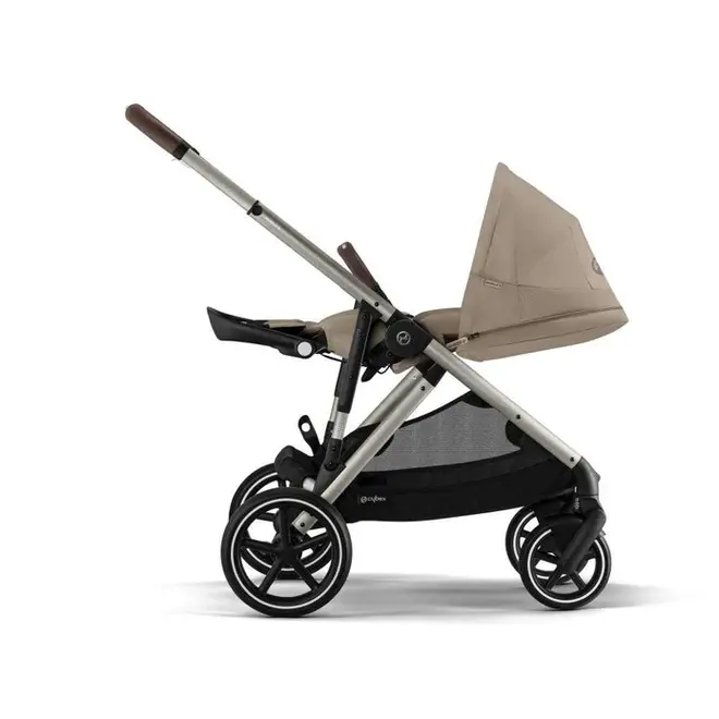 Gazelle S Stroller - Taupe Frame and Almond Beige Seat