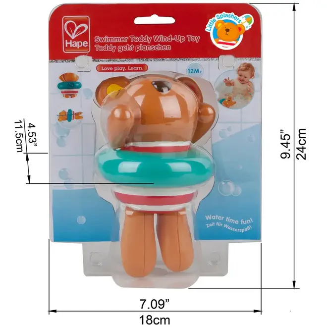 SWIMMER TEDDY WIND-UP TOY