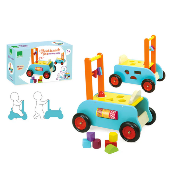 Vilac 3 in 1 Push Along Trolley