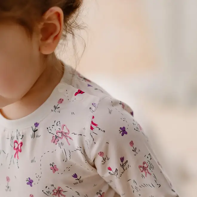 Long Sleeve PJ Set Doggie Meadow