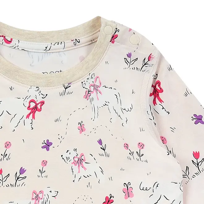 Long Sleeve PJ Set Doggie Meadow