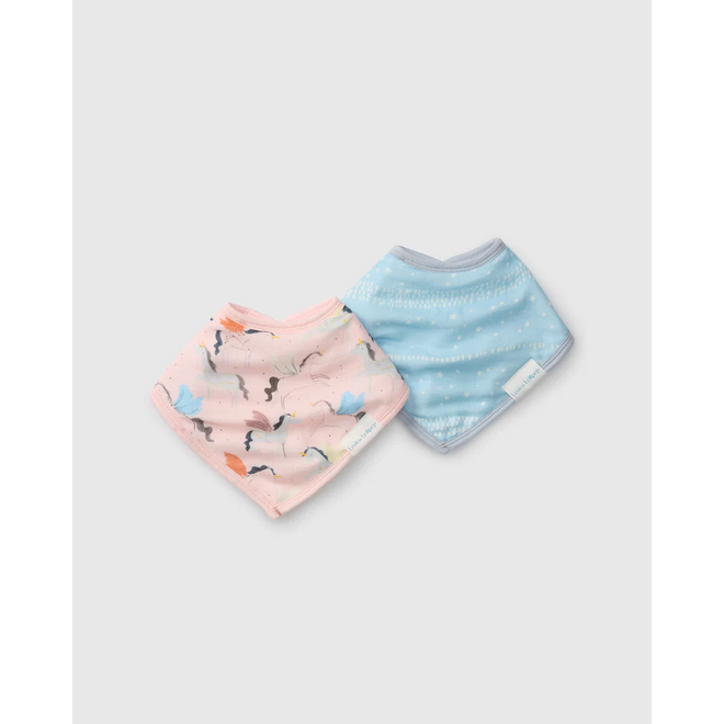 Muslin Bandana Bib Set - Unicorn Ballet