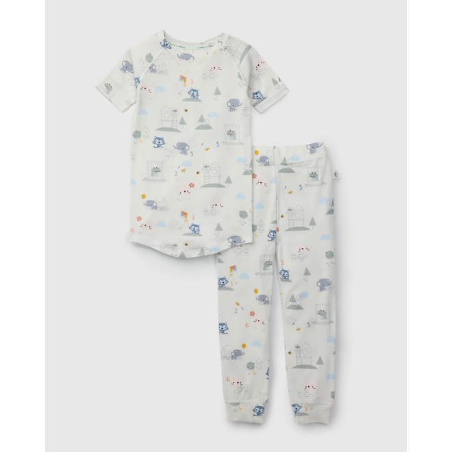 Short Sleeve Long Pants Pajama Set Mini Mathletes