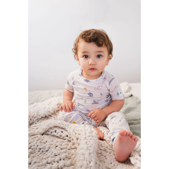 Short Sleeve Long Pants Pajama Set Mini Mathletes