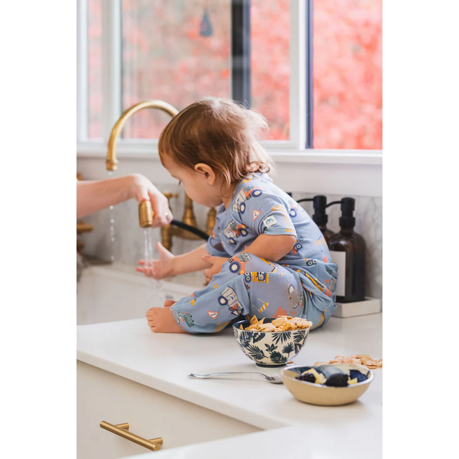 Short Sleeve Long Pants Pajama Set Tiny Engineers