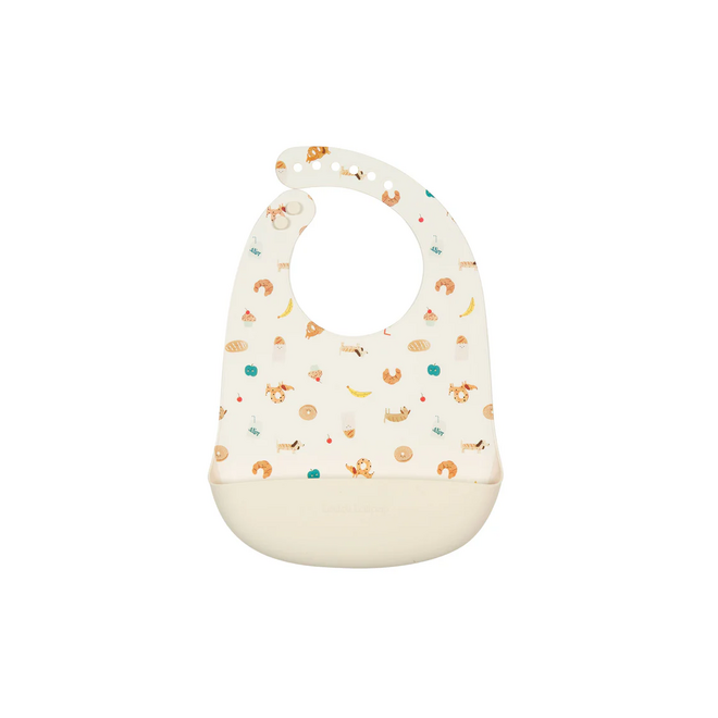 Silicone Bib Printed French Breakfast