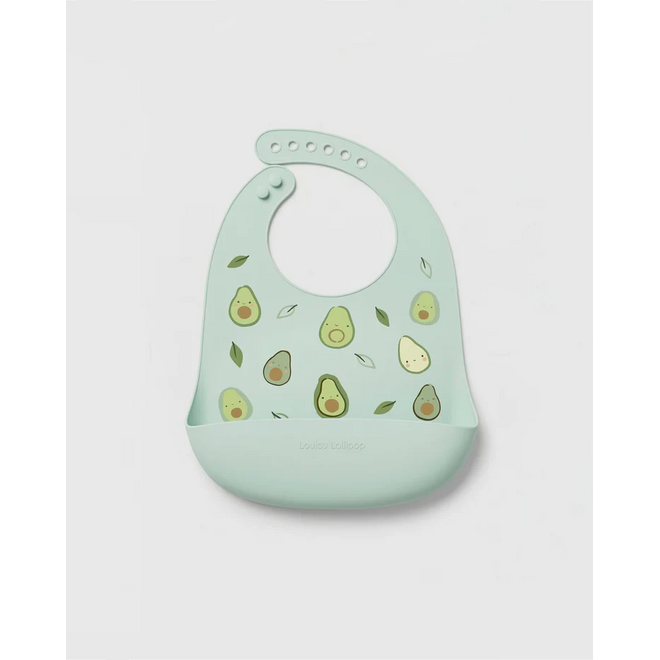 Silicone Bib Printed Avocado