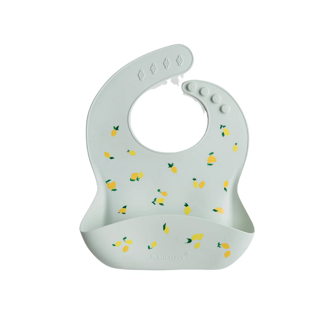 Silicone Bib Printed  Lemon Squeezy
