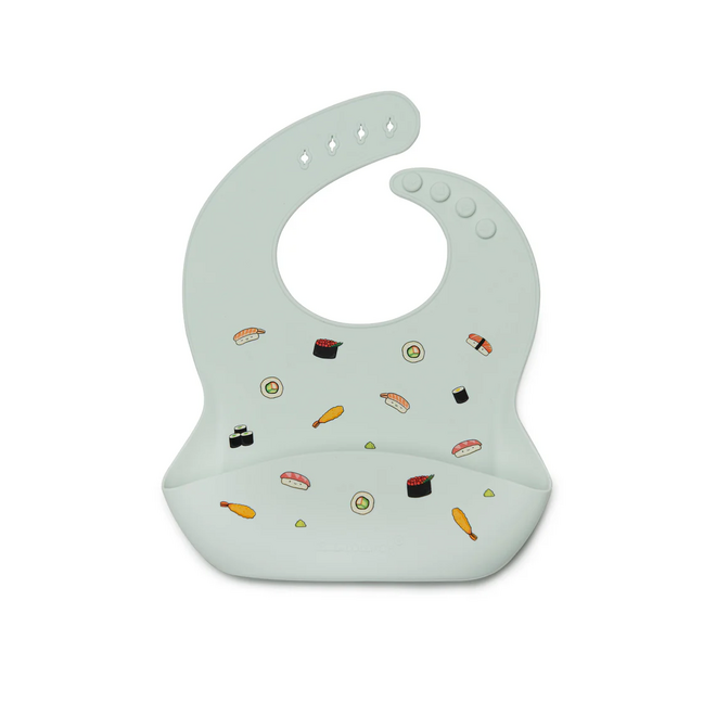 Silicone Bib Printed Sushi