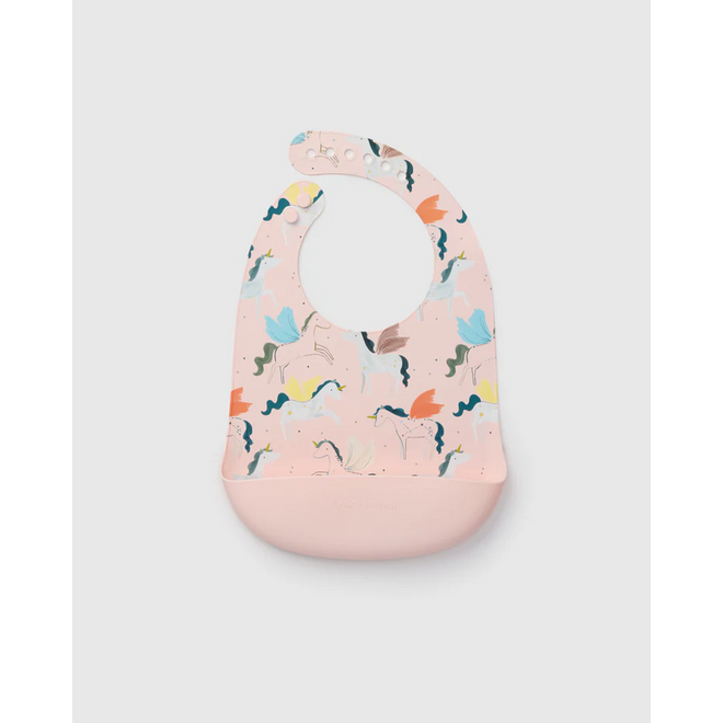 Silicone Bib Printed Unicorn Ballet