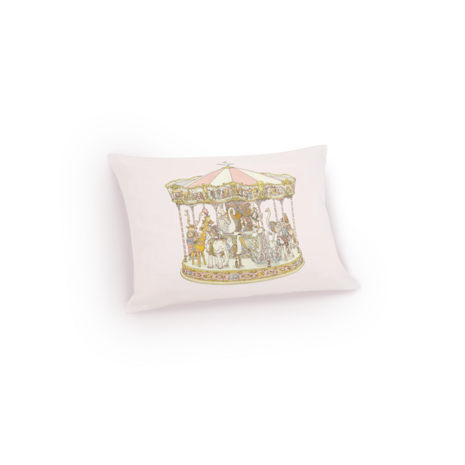 Satin Cushion - Carousel Pink