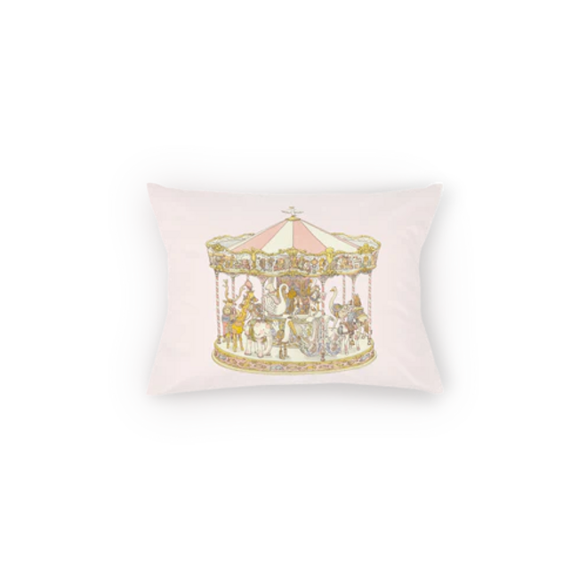Satin Cushion - Carousel Pink