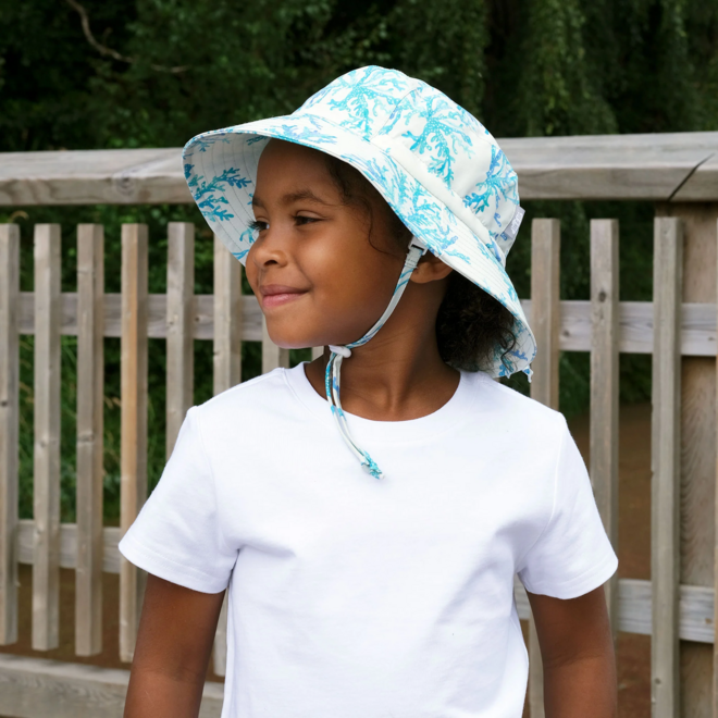 Jan&Jul Aqua-Dry Bucket Hat Blue Coral