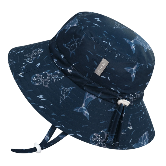Jan&jul Aqua Dry Bucket Hat Navy Whale Play