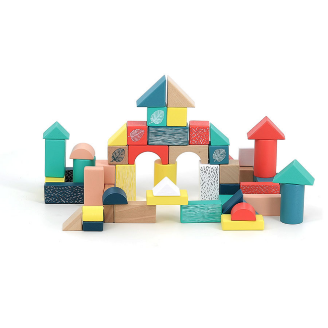 Sous la Canopee Wood blocks in barrel 54 pcs