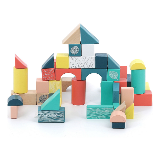 Sous la Canopee Wood blocks in barrel 54 pcs