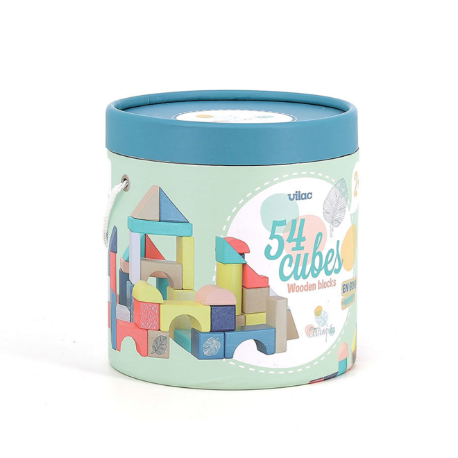 Sous la Canopee Wood blocks in barrel 54 pcs