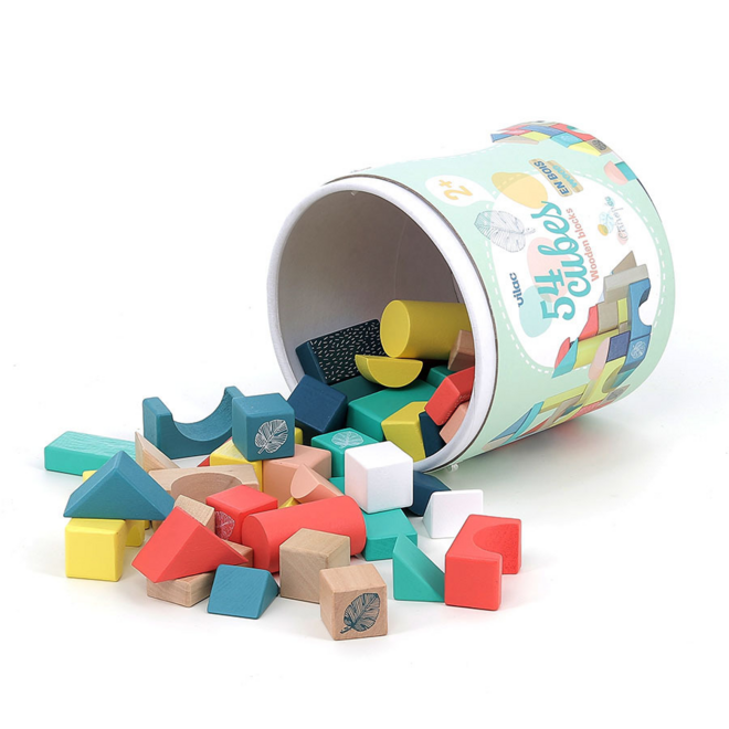 Sous la Canopee Wood blocks in barrel 54 pcs