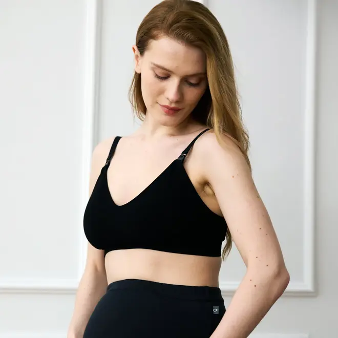 Seamless Nursing Bra Black