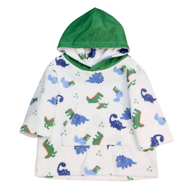UPF50+ Terry Swim Coverup Dino