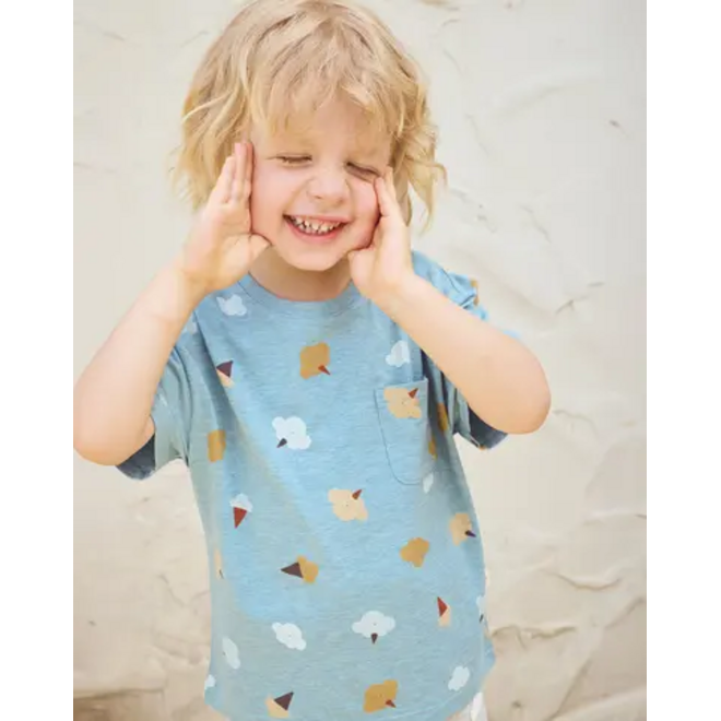 Short Sleeve Oversize Tee Cloudy Cottoncandy