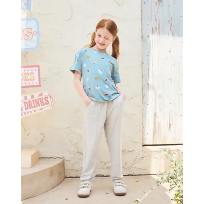 Short Sleeve Oversize Tee Cloudy Cottoncandy