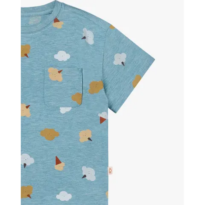 Short Sleeve Oversize Tee Cloudy Cottoncandy