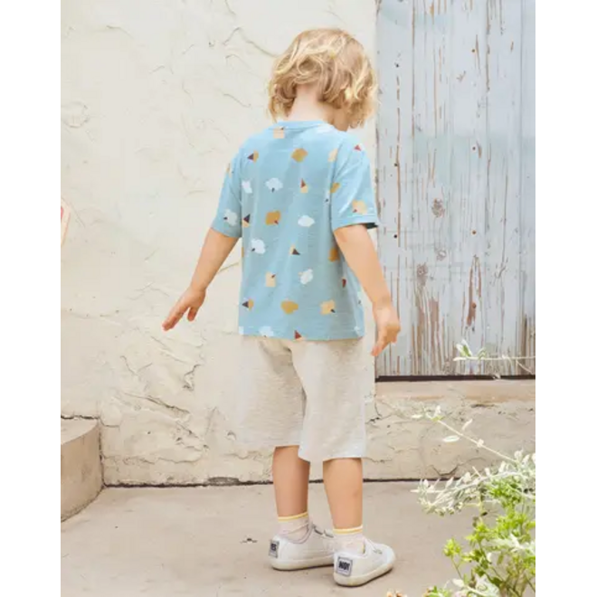 Short Sleeve Oversize Tee Cloudy Cottoncandy