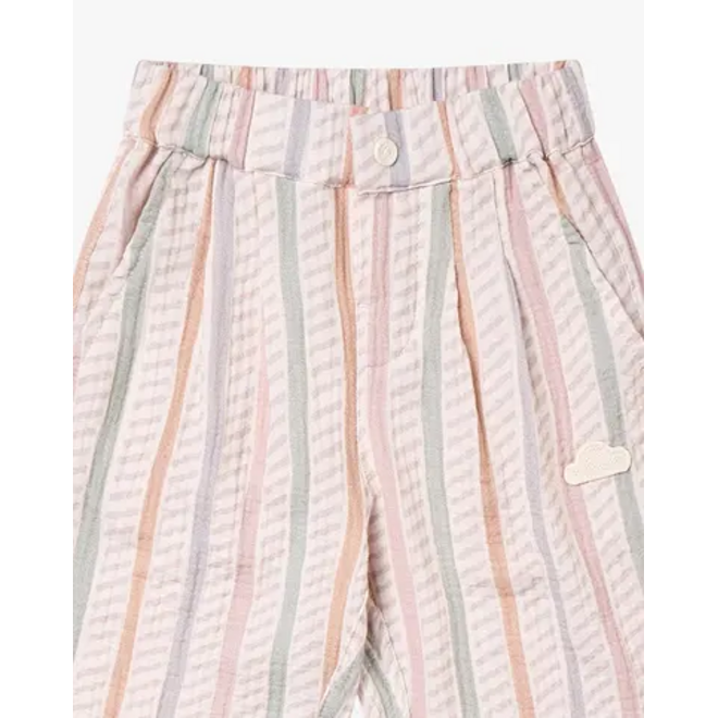 Girl's Wide Leg Pants Caramel Stripes