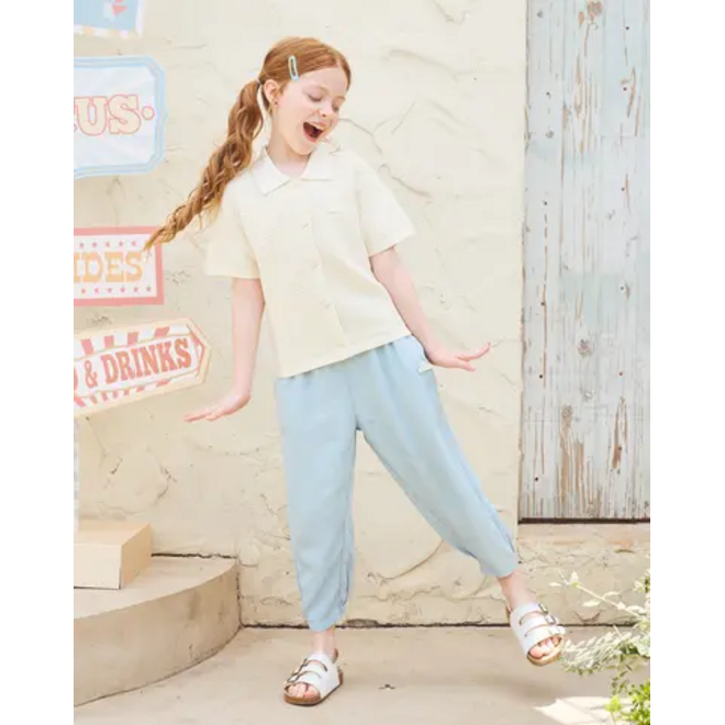 Short Sleeve Knit T-Shirt Jet Stream