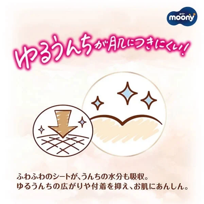 Moony Senstive Diaper New S 54pcs