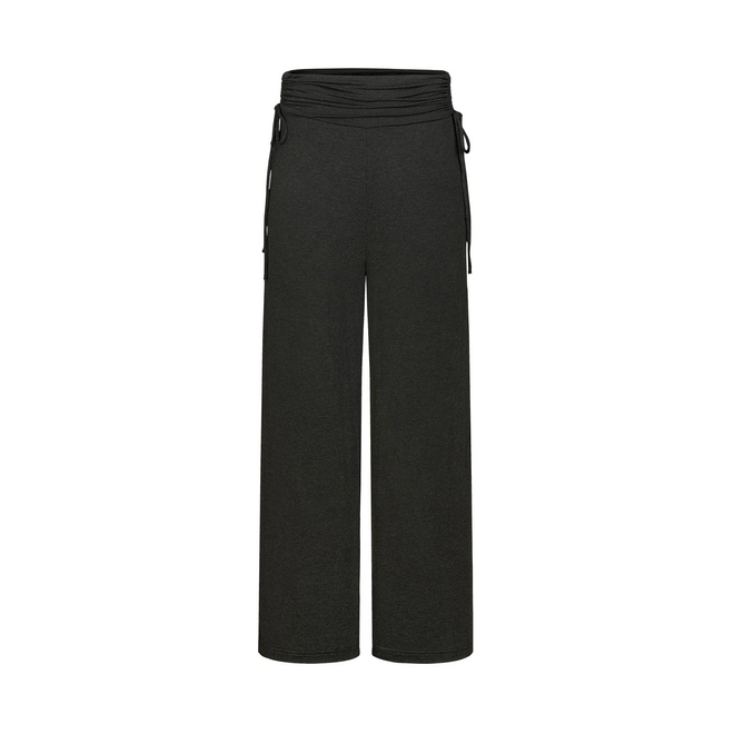 Maternity Gathering Waistband Wide Leg Pants Black