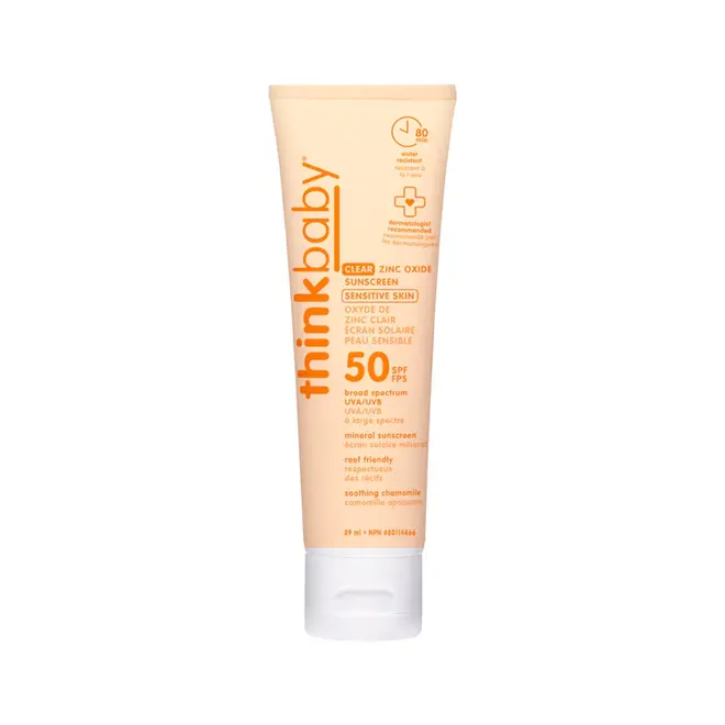 THINK Baby Clear Zinc Sunscreen Sensitive Skin Lotion SPF 50