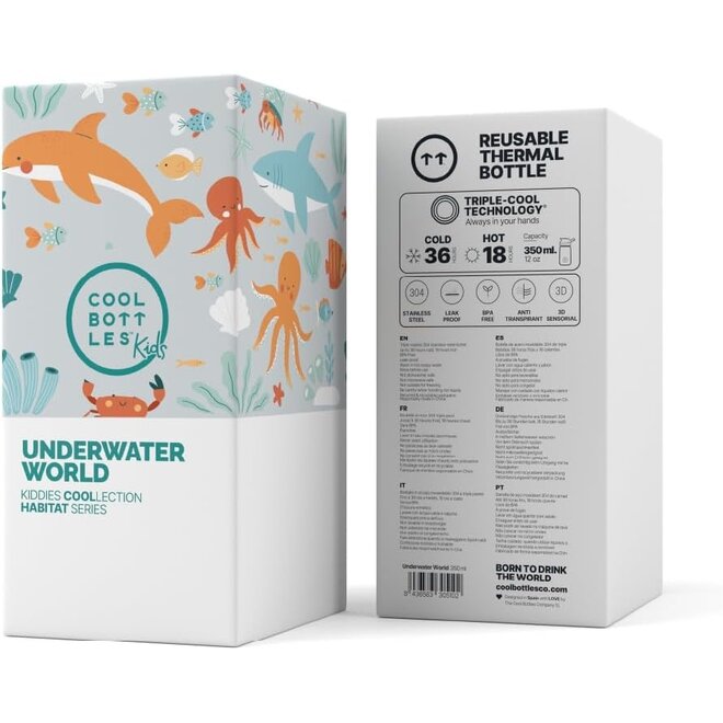 Cool Bottles - Kids 350ml - Habitat Series - Underwater World