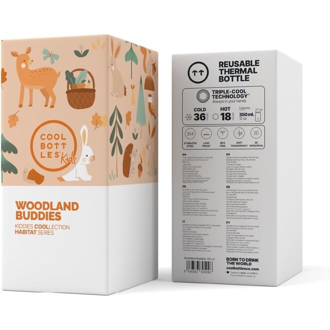 Cool Bottles - Kids 350ml - Habitat Series - Woodland Buddies