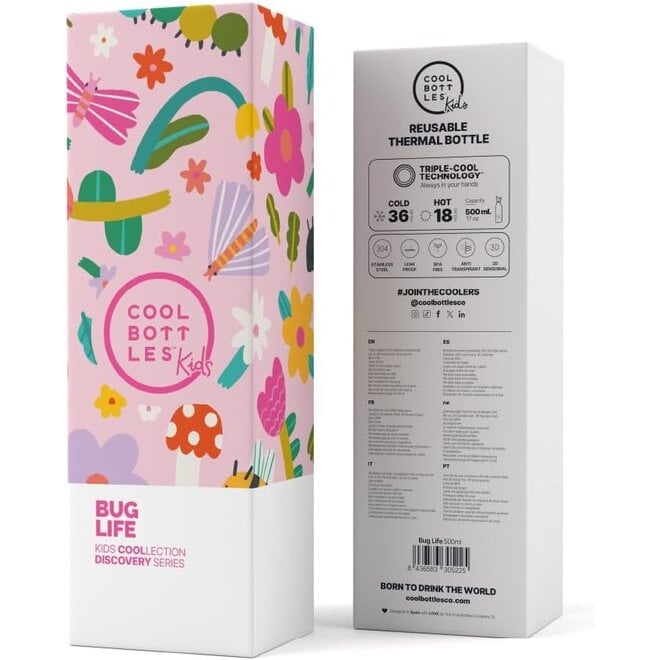 Cool Bottles - Kids 500ml -Discovery Series - Bug Life
