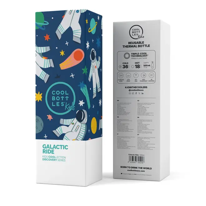 Cool Bottles - Kids 500ml -Discovery Series - Galactic Ride