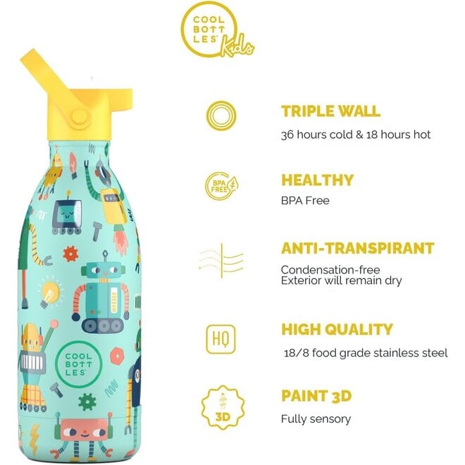 Cool Bottles - Kids 500ml -Discovery Series - Short Circuit