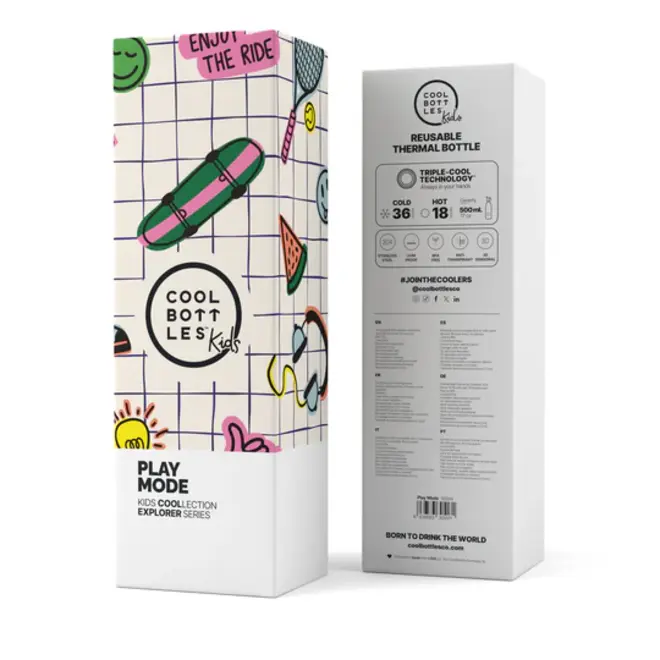 Cool Bottles - Kids 500ml -Explorer Series - Play Mode