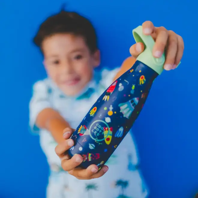 Cool Bottles - Kids 260ml - Adventures Series - Space Rockets