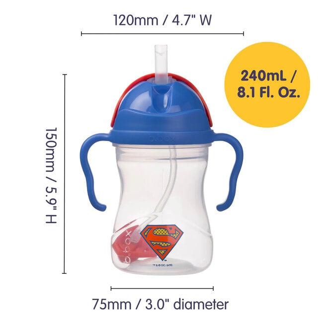 b.box - Sippy Straw Cup 240ml - Superman