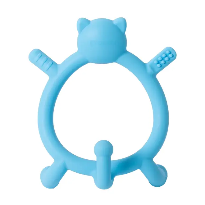Pigeon - Cat Silicone Teether for Sipping (Blue)
