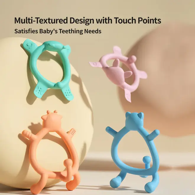 Pigeon - Cat Silicone Teether for Sipping (Blue)