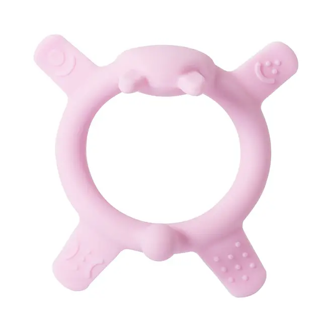 Pigeon - Rabbit Silicone Teether for Sipping (Pink)