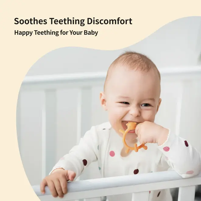 Pigeon - Bear Silicone Teether for Sipping (Green)