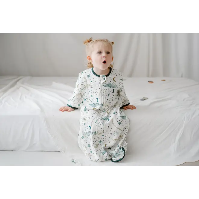 Removable 3/4 Sleeve Sleep Bag 0.6Tog Stars White
